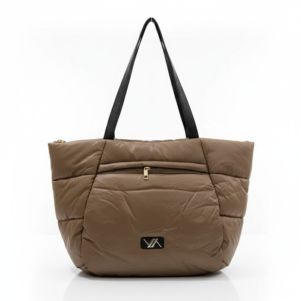 Quilted Puffer Tote Bag