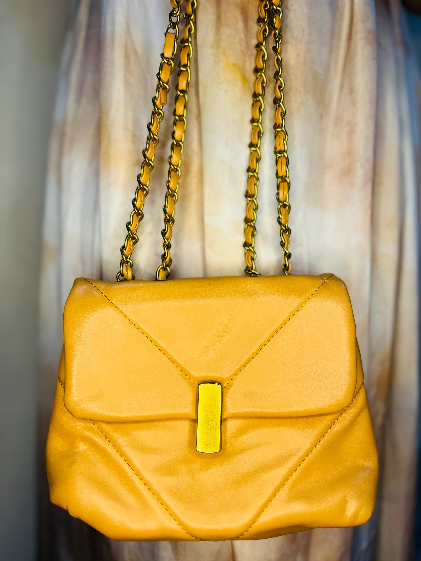 Flap Chain Square Bag