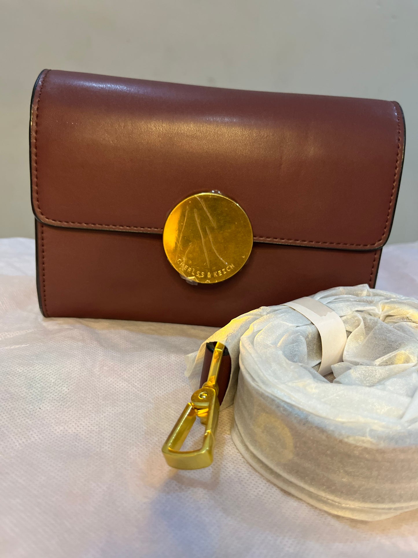 Gold Dial Crossbody Bag