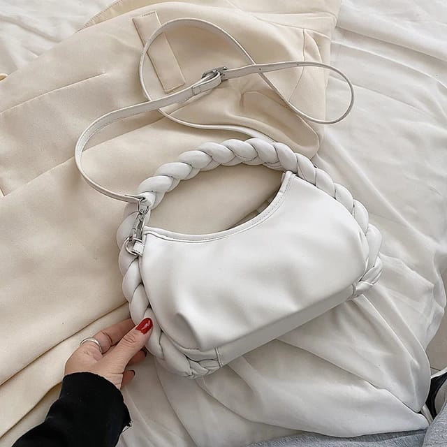 Braided Stylish Faux Leather Satchel Bag