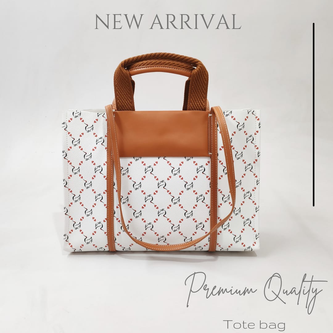 Classic Pattern Shoulder Tote Bag