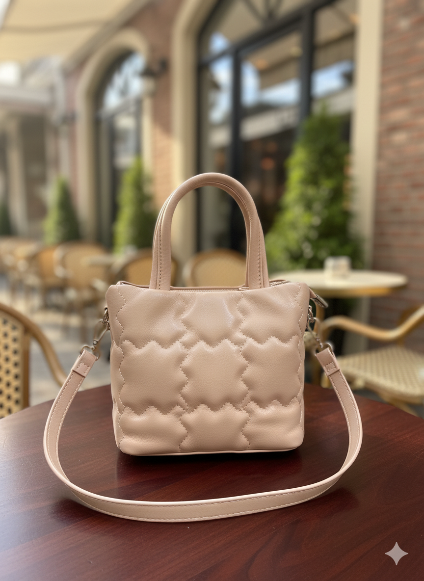 Quilted Small Handbag with Sling Belt