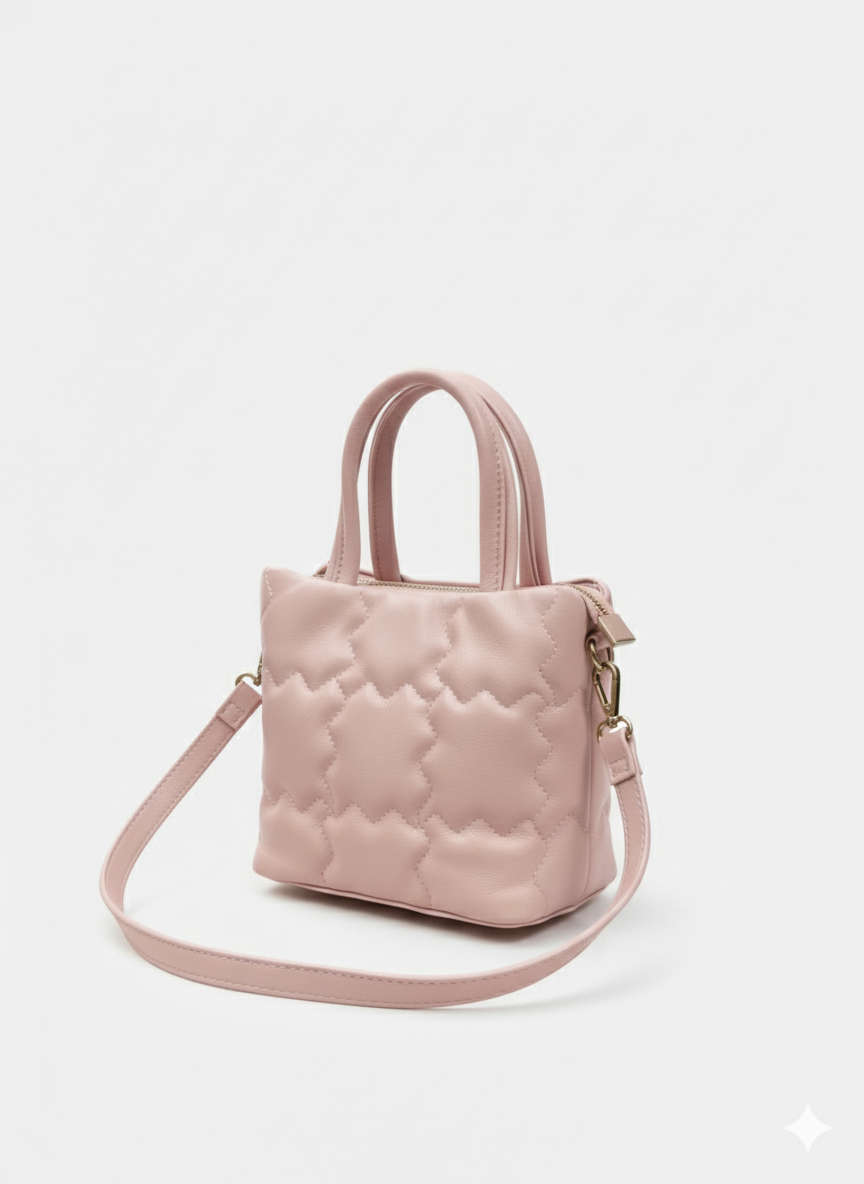 Quilted Small Handbag with Sling Belt