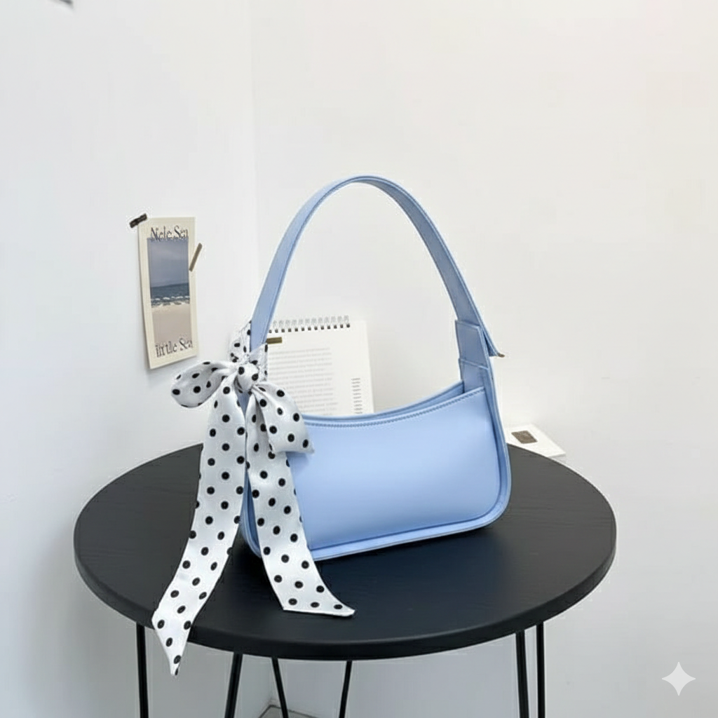 PU Leather Underarm Baguette Shoulder Bag