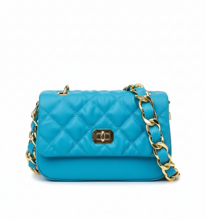 Quilted Golden handle Bag