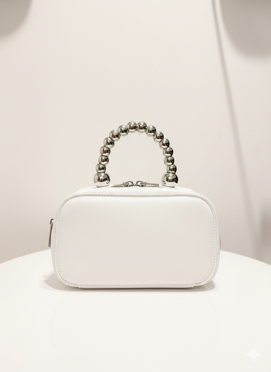 Beaded Handle Box Bag for Women