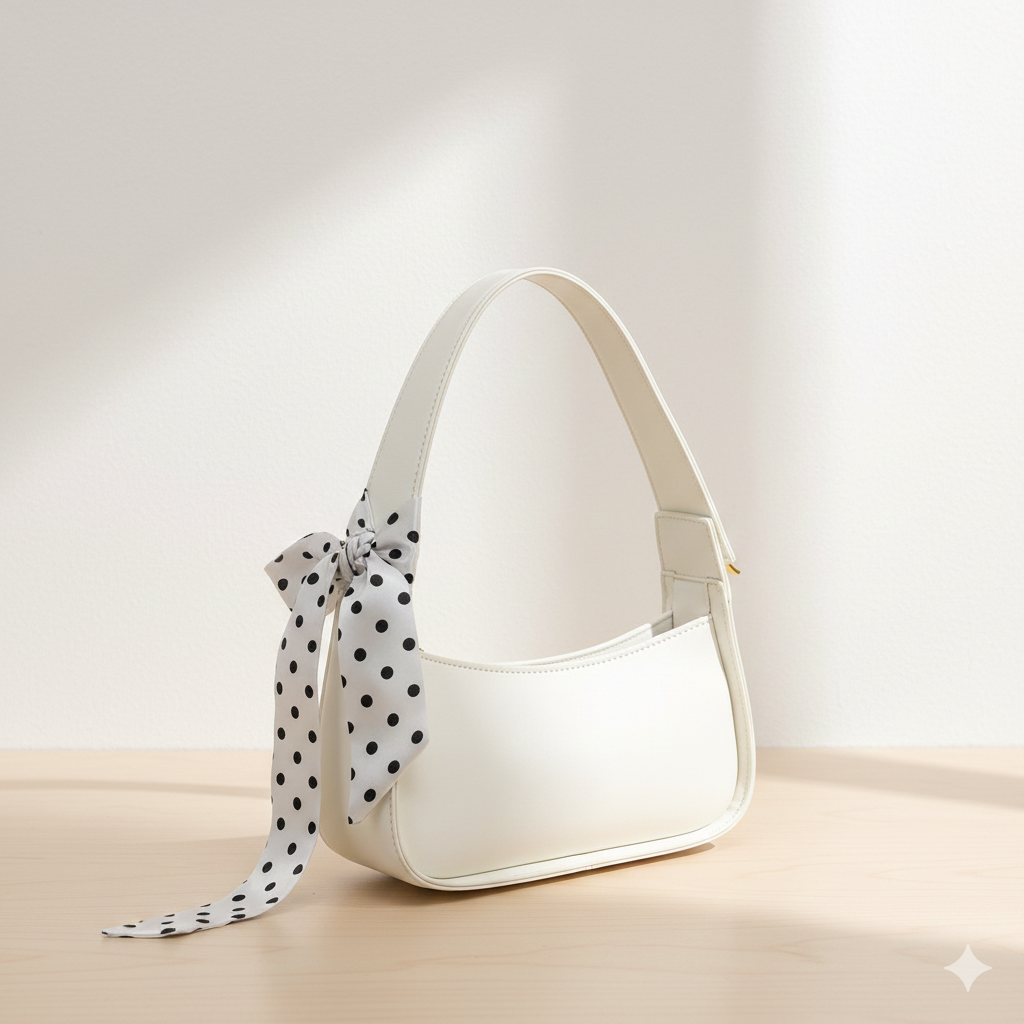 PU Leather Underarm Baguette Shoulder Bag