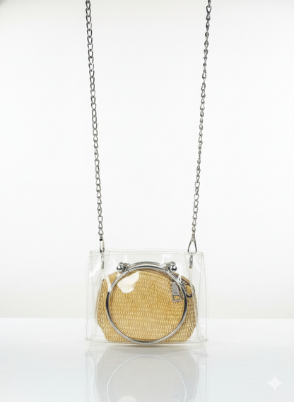 Transparent Clear Satchel with Inner Pouch