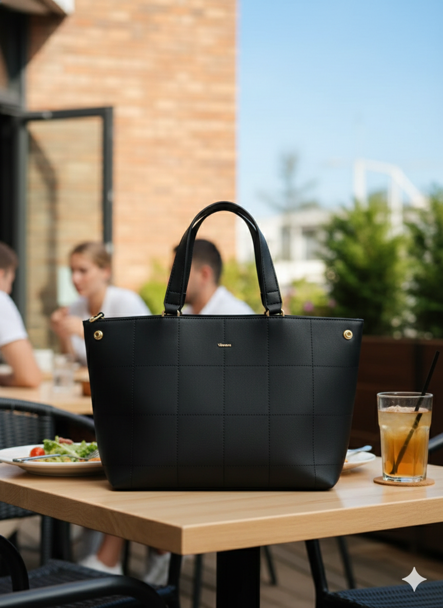Square Pattern handbag with Strap