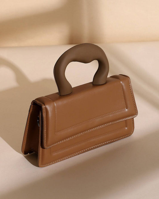 Structured Top Handle Handbag for Women