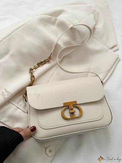 Flap Sling Bag with Gold Lock for Women