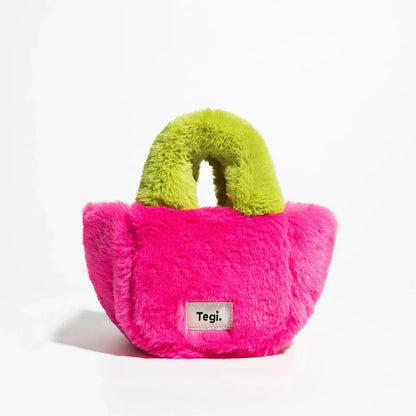 Pink Furry Crossbody Sling Bag for Women