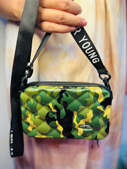 Camouflage Mini ABS Box Bag | Versatile Compact Design