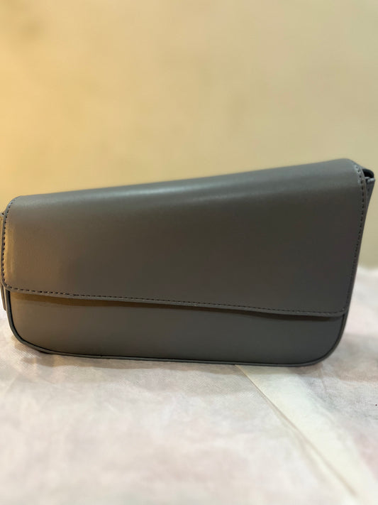 Solid Crossbody Bag with Wide Strap