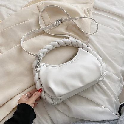 Braided Stylish Faux Leather Satchel Bag