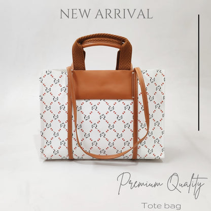 Classic Pattern Shoulder Tote Bag