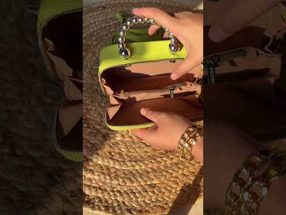Beaded Handle Box Bag for Women