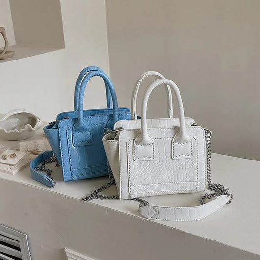 puvabne Crossbody Bags Mini Crocodile Embossed Chain Bag 999