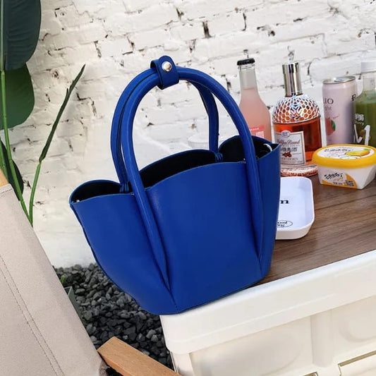 puvabne Crossbody Bags Minimalist Scallop Trip Bucket Bag with Inner Pouch 999