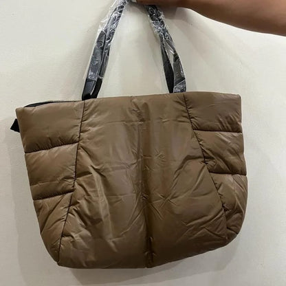 Quilted Puffer Tote Bag