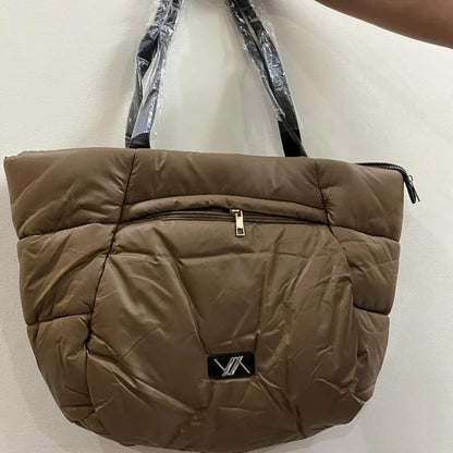 Quilted Puffer Tote Bag